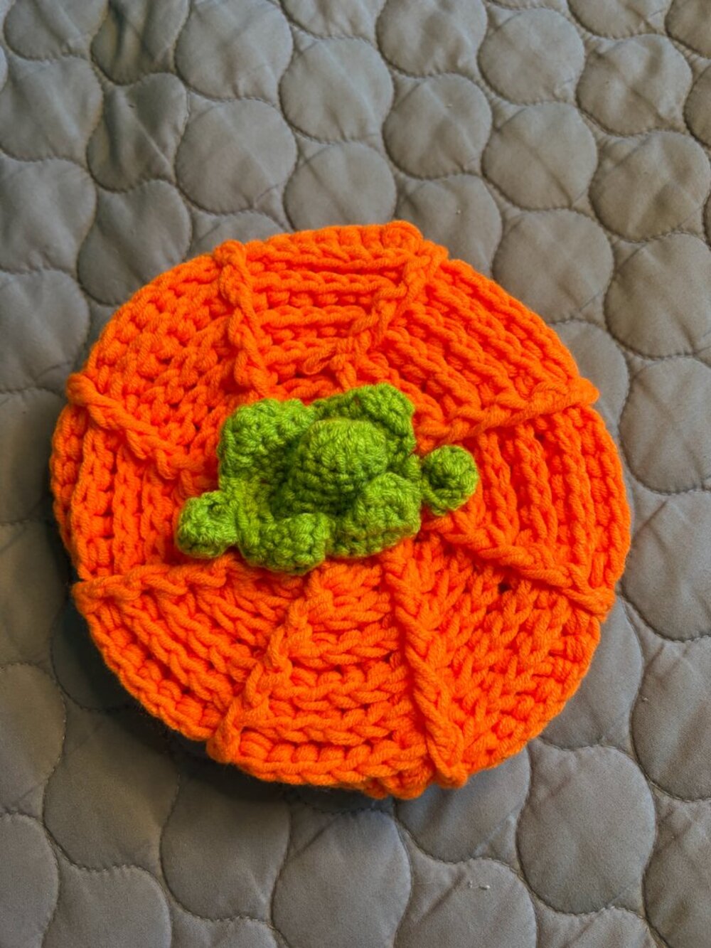 Baby Pumpkin Hat (handmade) - Picture 4 of 4